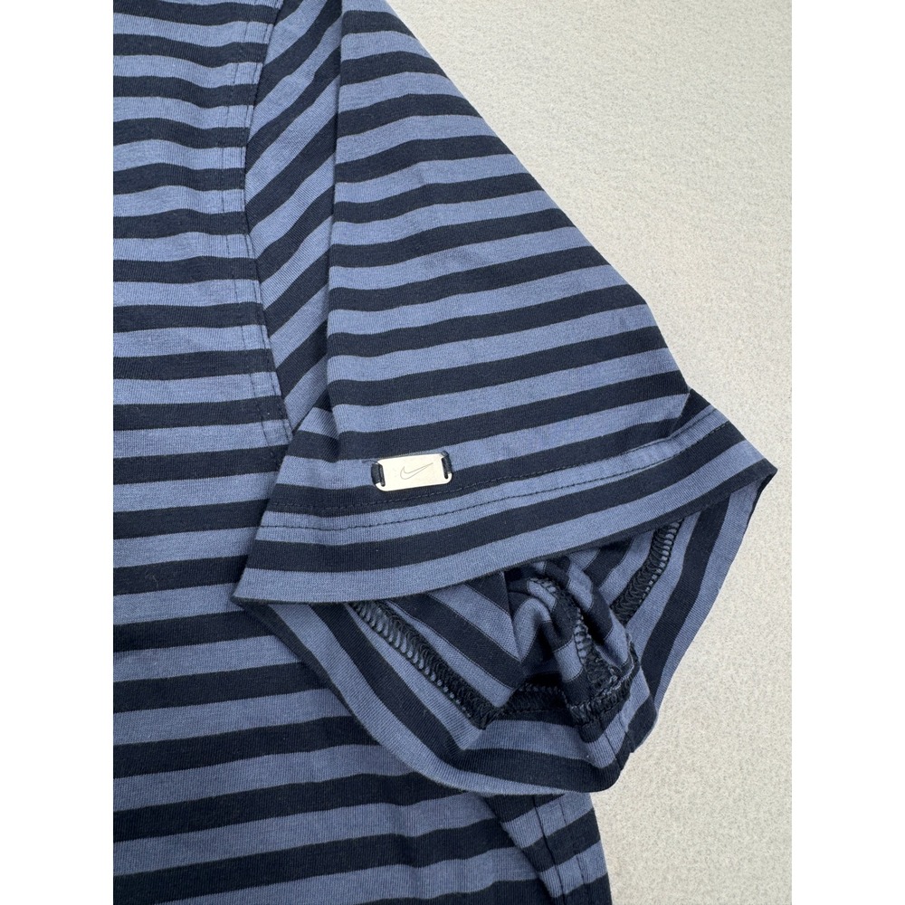 Nike Dri-FIT TPC Sawgrass Golf Polo Shirt Mens XL Blue Striped Short Sleeve - Picture 6 of 9